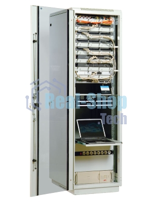 Шкаф телеком. напольный 42U (600x800) дверь стекло (ШТК-М-42.6.8-1ААА) (3 коробки)