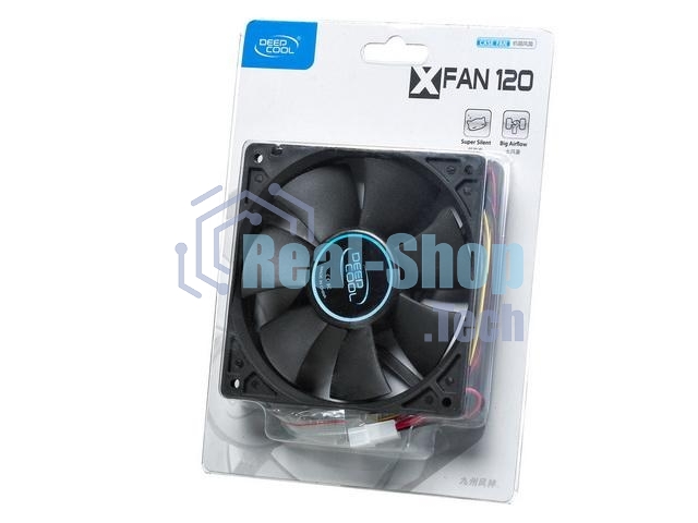 Вентилятор для корпуса DEEPCOOL XFAN 120 черный, 120 мм, 1300 об/мин, 23.7 дБ, 3 pin