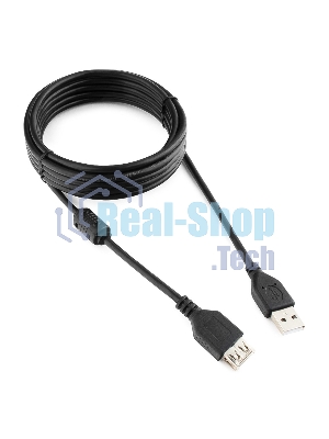 Кабель Gembird PRO CCF-USB2-AMAF-10 USB 2.0 3.0м AM/AF позол.конт., фер.кол., пакет