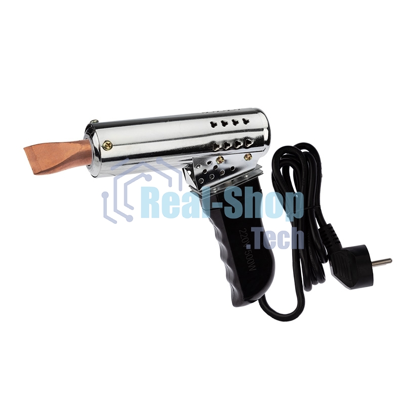 Паяльник-пистолет ПП Rexant, керам.нагреватель, 500 Вт, 230 В, карболитовая ручка