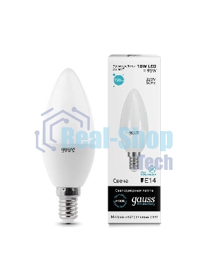 Лампа светодиодная Gauss 33120 LED Elementary Свеча 10W E14 920lm 4100K 1/10/100 0