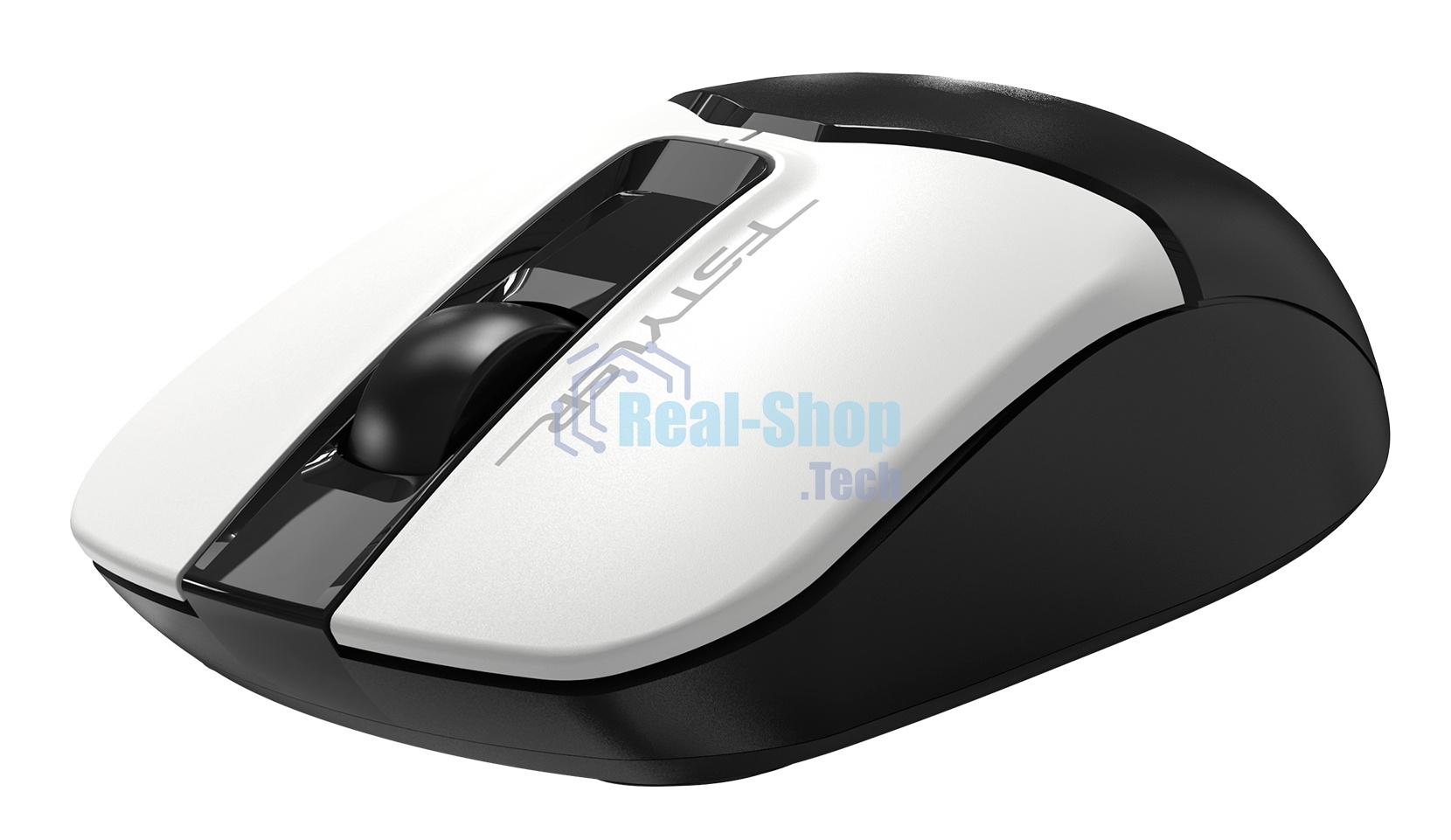 Мышь беспроводная A4Tech Fstyler FG12 белый/черный, 1200 dpi, радиоканал, USB, кнопки - 3