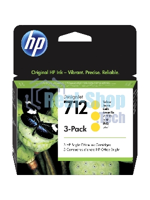 Картридж струйный HP 712 3ED79A желтый x3упак. (29мл) для HP DJ Т230/630