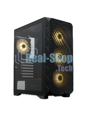 Компьютерный корпус HSPD M521, Mesh Mid Tower, черный, slide TG, 0.45 SPCC, 4x120мм ARGb ATX, mATX, mITX 160/330/184мм 2x2.5