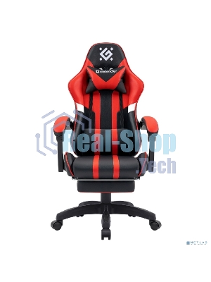 Кресло Defender Colran черный, экокожа, 120 кг, подставка для ног, механизм качания