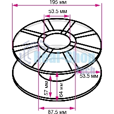 Пластик для принтера 3D Cactus CS-3D-PLA-1KG-S-CYAN PLA SILK d1.75мм 1кг L326м 1цв.