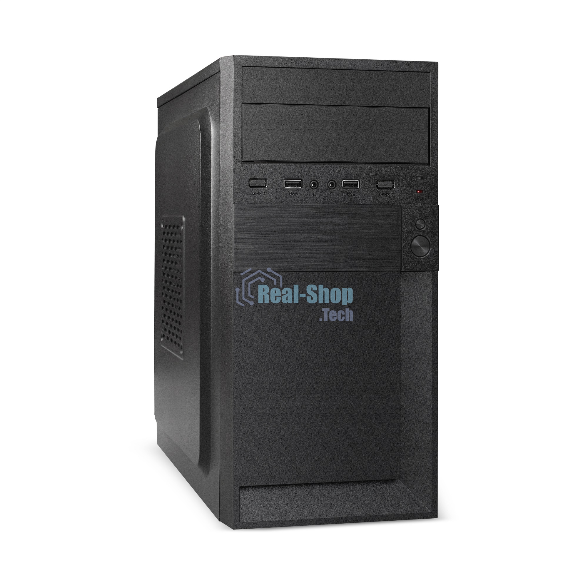 Компьютерный корпус Minitower ExeGate BAA-105-01-UNS500 (mATX, БП UNS500 с вент. 12см, 2*USB, аудио, черный)