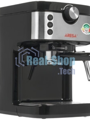 Кофеварка рожковая ARESA AR-1612 черный, исп. кофе - молотый, 1,5 л, 1100 Вт, 15 бар