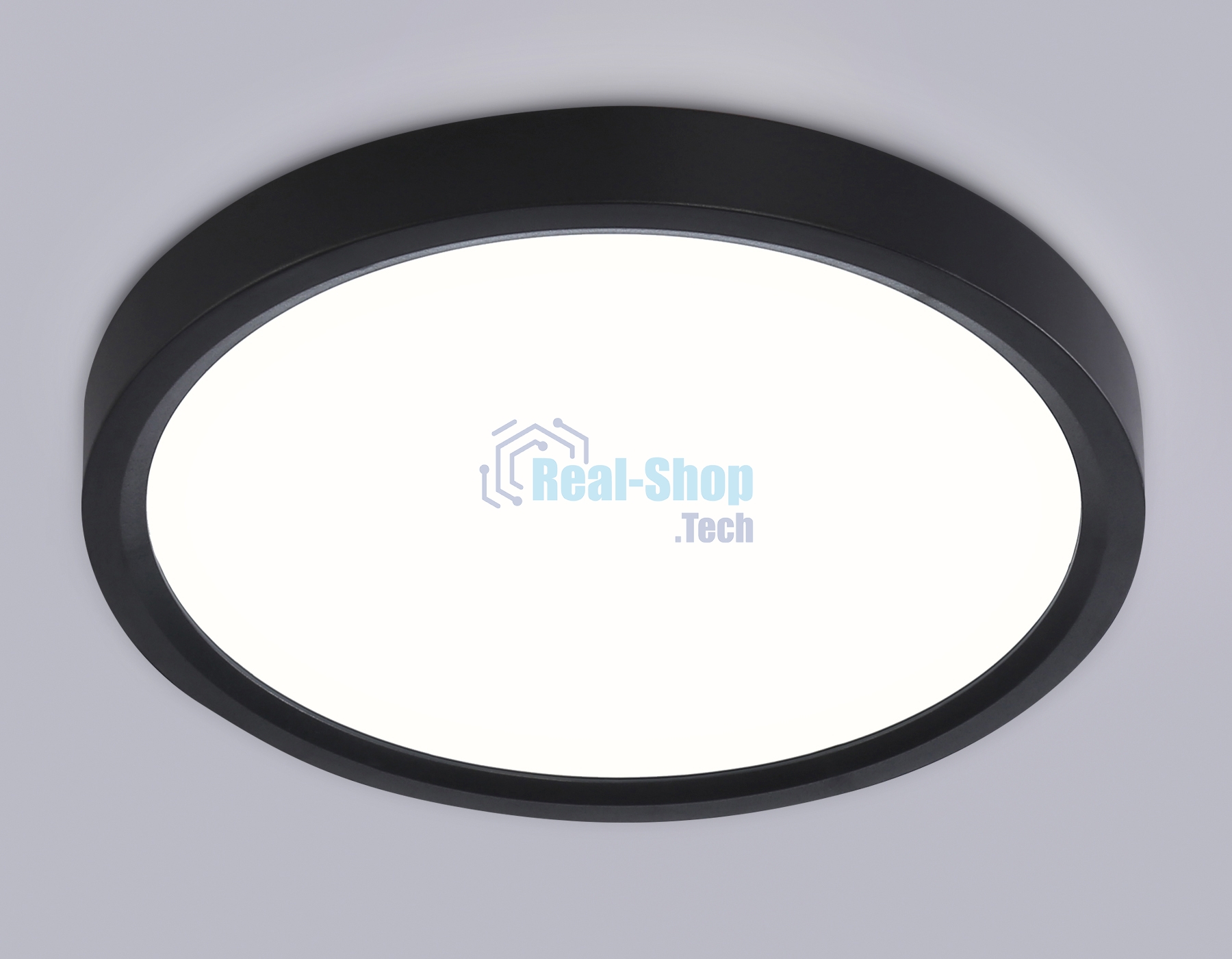 Светильник светодиодный ультратонкий Ambrella light FZ1902 BK черный IP54 13W 3000K-6500K CCT-переключатель D230*25 (Без ПДУ)