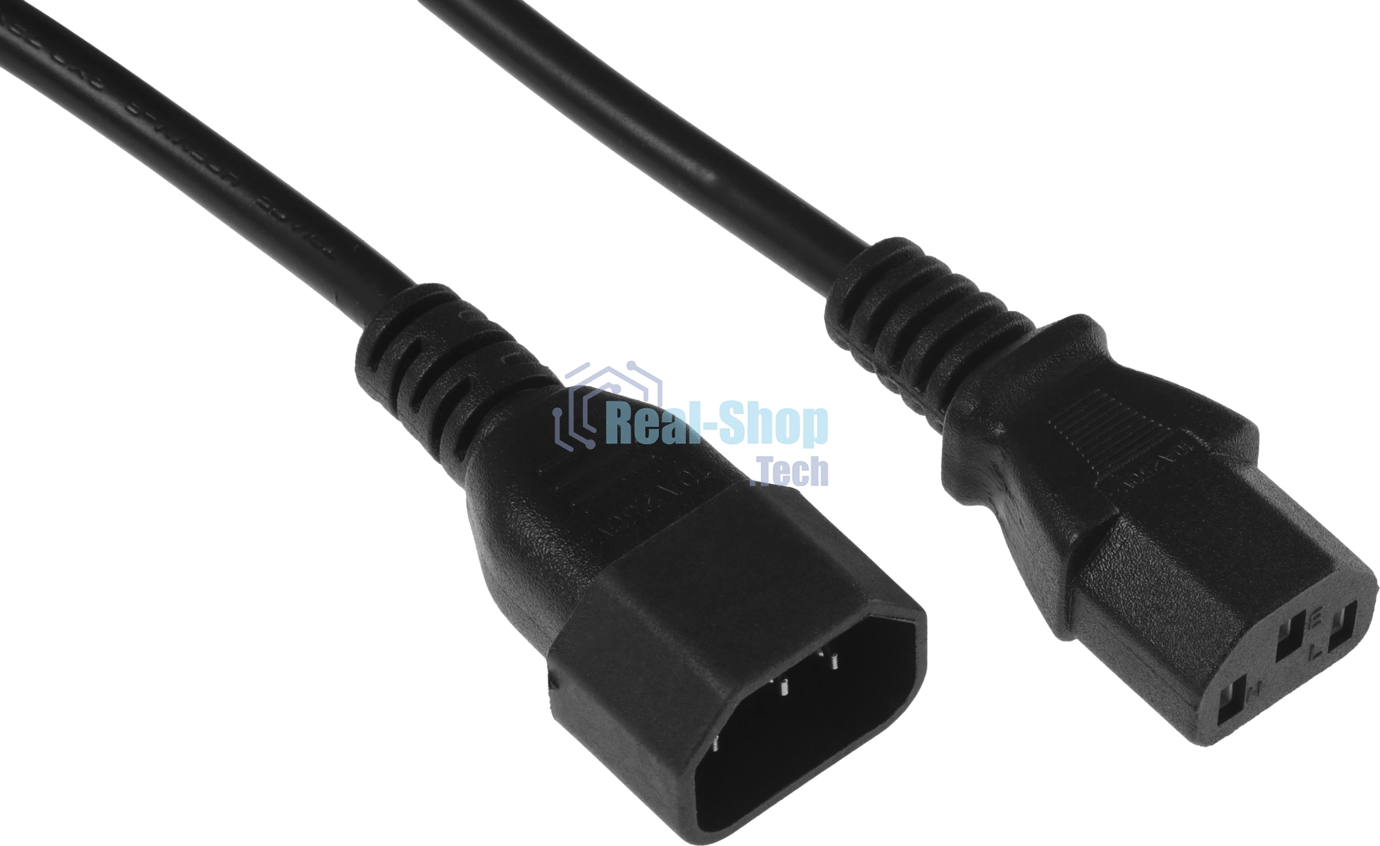 Кабель-удлинитель KingPrice KP-PC-C13-C14-3m IEC C13 IEC C14 3м черный