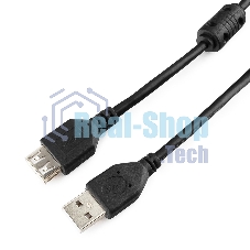 Кабель Gembird PRO CCF-USB2-AMAF-10 USB 2.0 3.0м AM/AF позол.конт., фер.кол., пакет