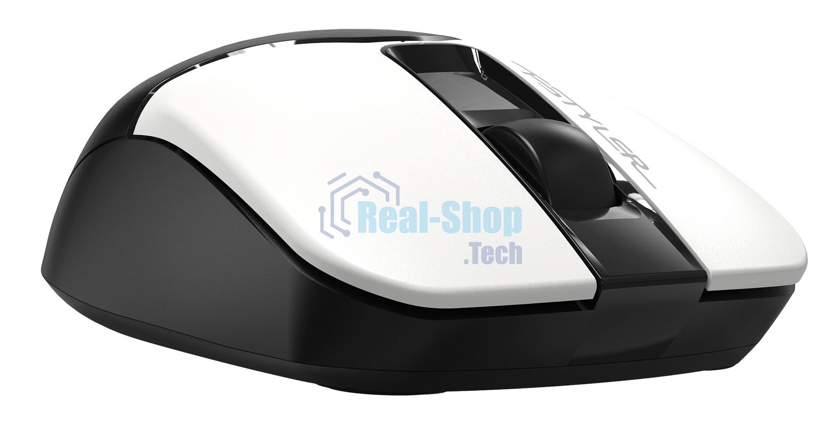Мышь беспроводная A4Tech Fstyler FG12 белый/черный, 1200 dpi, радиоканал, USB, кнопки - 3