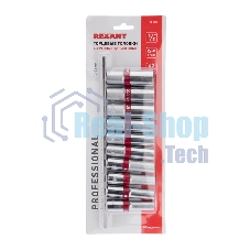 Набор удлиненных торцевых головок Rexant 1/2, шестигранные, CrV, 10 шт., 10-22 мм