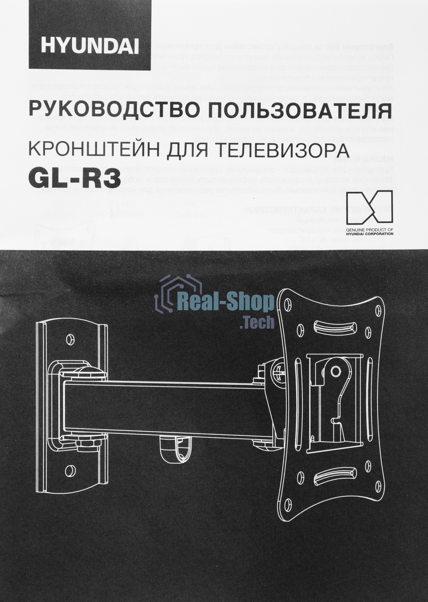 Кронштейн для телевизора Hyundai GL-R3 черный 10