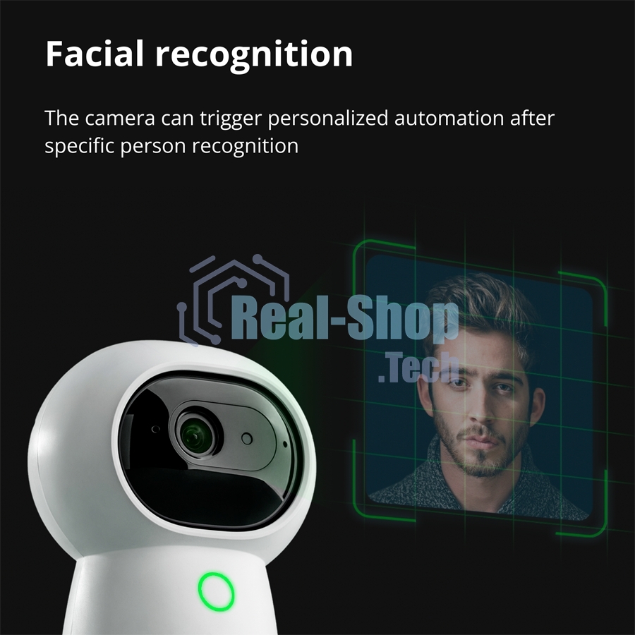 Камера AQARA Camera Hub G3/Камера+ управления/Управление жестами/Камера 360/2K 2304х1296p/Протокол связи:Zigbee/WiFi/Питание:USB-C/белый CH-H03