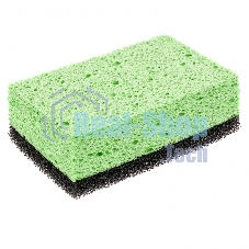 Губка Сибртех целлюлозная комбинированная для удаления эпоксидной затирки 150x95x50 мм