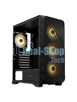 Компьютерный корпус HSPD M521, Mesh Mid Tower, черный, slide TG, 0.45 SPCC, 4x120мм ARGb ATX, mATX, mITX 160/330/184мм 2x2.5