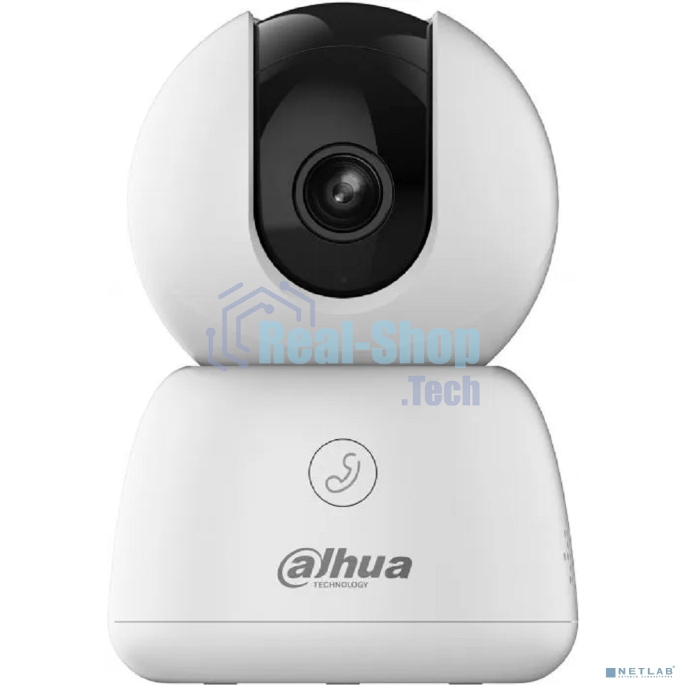 Мини-PT IP-видеокамера Dahua DH-IPC-H3BP-0360B с Wi-Fi 2.4ГГц 3Мп, 1/3.2” CMOS, объектив 3.6мм, обнаружение людей, ИК 10м, микрофон, динамик