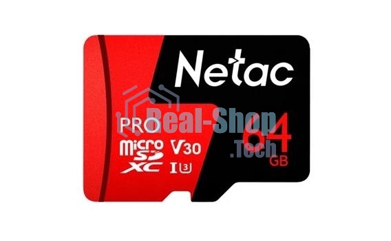 Флеш карта MicroSD card Netac P500 Extreme Pro 64Gb, retail version w/o SD adapter