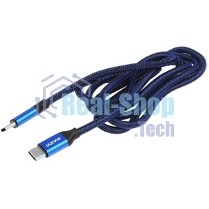 Кабель Maxvi MC-A20 black Type-C - Type-C, 2A ток макс. нагрузки 2А, макс. напряжение 5V, длина кабеля 1м, материал PVC, черный