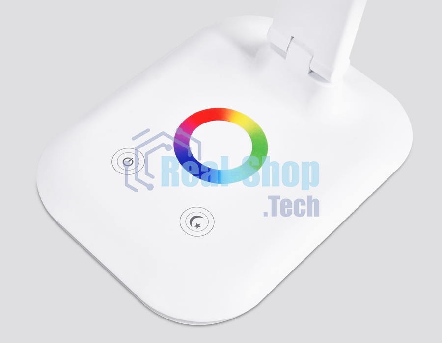 Светодиодная настольная лампа с RGB подсветкой Ambrella light DE530 WH белый LED 3000-6400K+RGB 8W