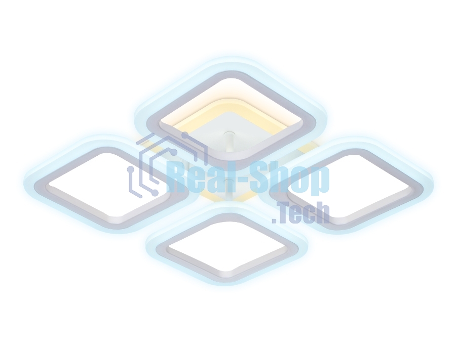 Потолочный светодиодный светильник FA441/4 WH белый 72W 520*520*80 (ПДУ РАДИО 2.4G)