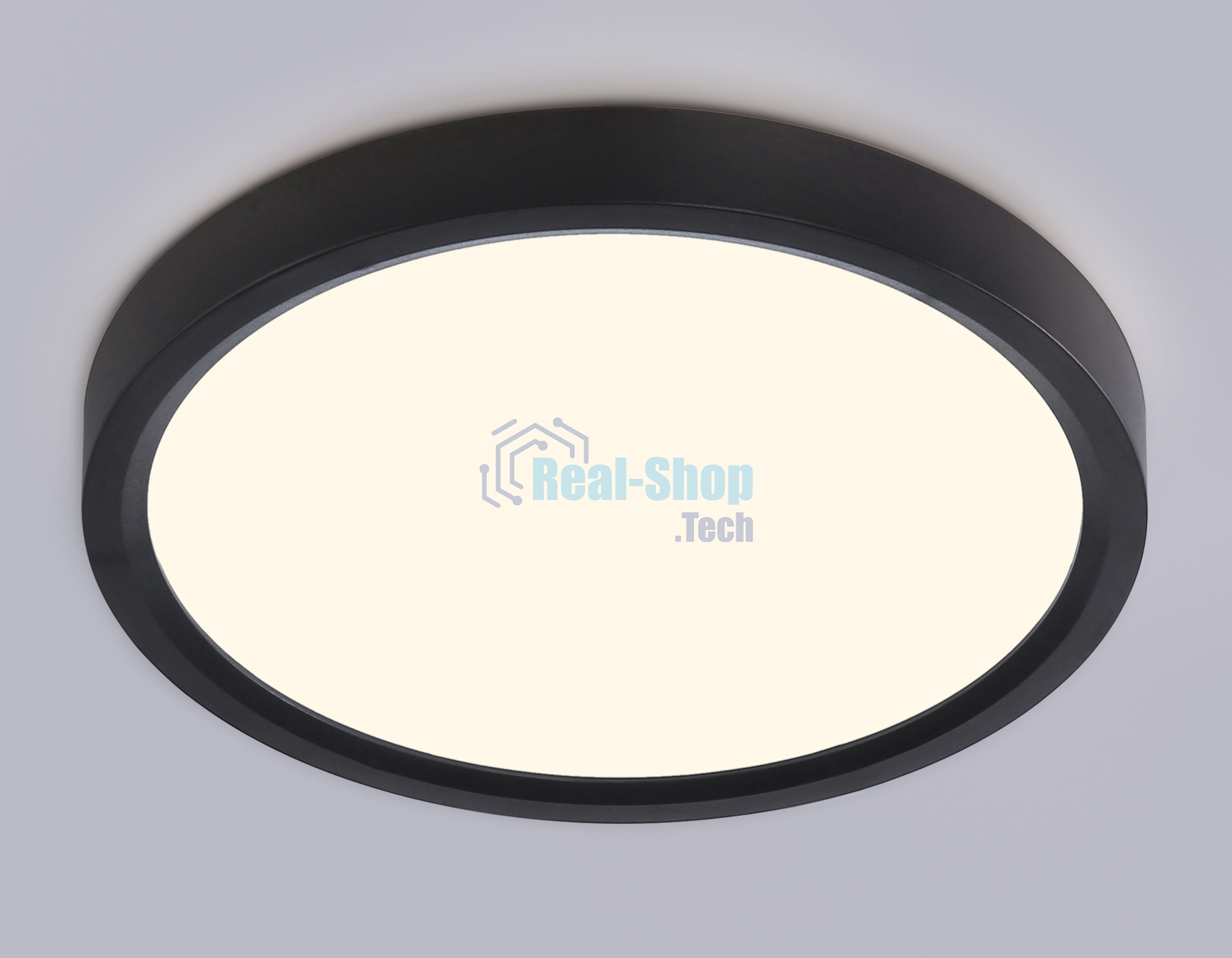 Светильник светодиодный ультратонкий Ambrella light FZ1902 BK черный IP54 13W 3000K-6500K CCT-переключатель D230*25 (Без ПДУ)