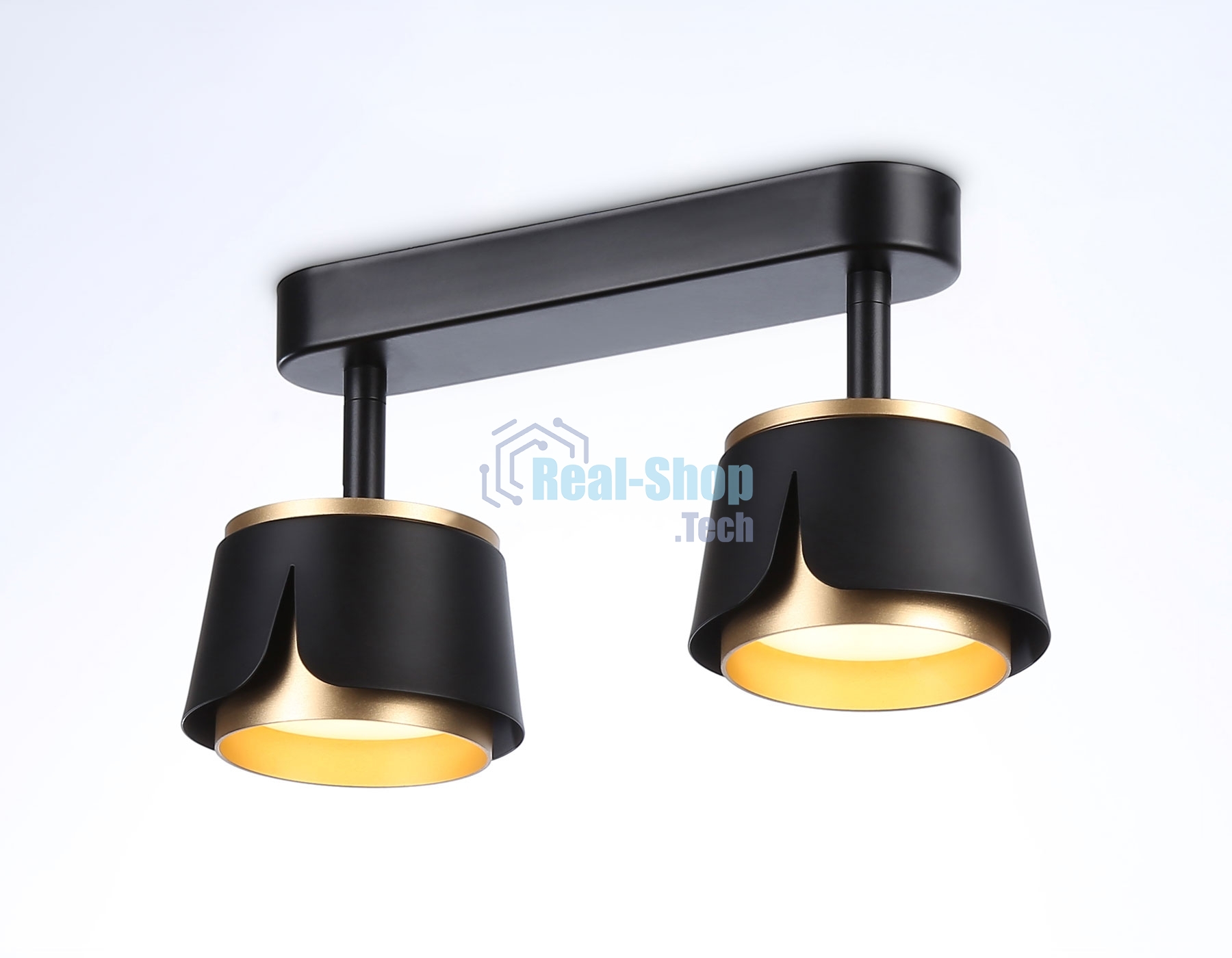 Светильник Ambrella light TN71231/2 BK/GD черный/золото GX53/2 220*100*147