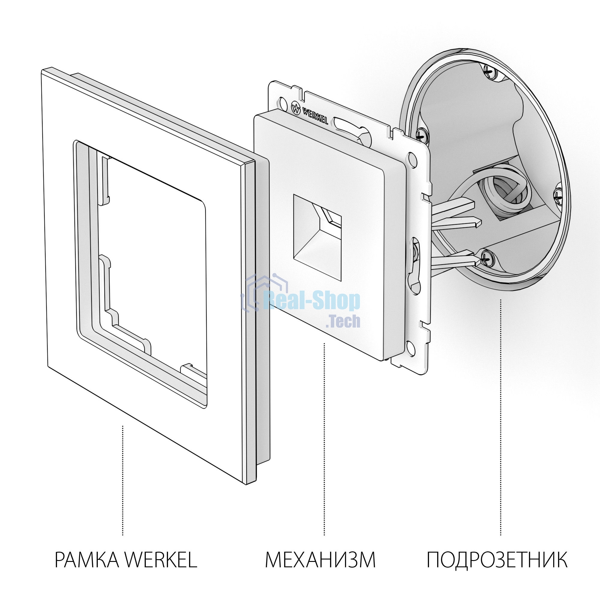 Розетка Ethernet RJ-45 (слоновая кость)