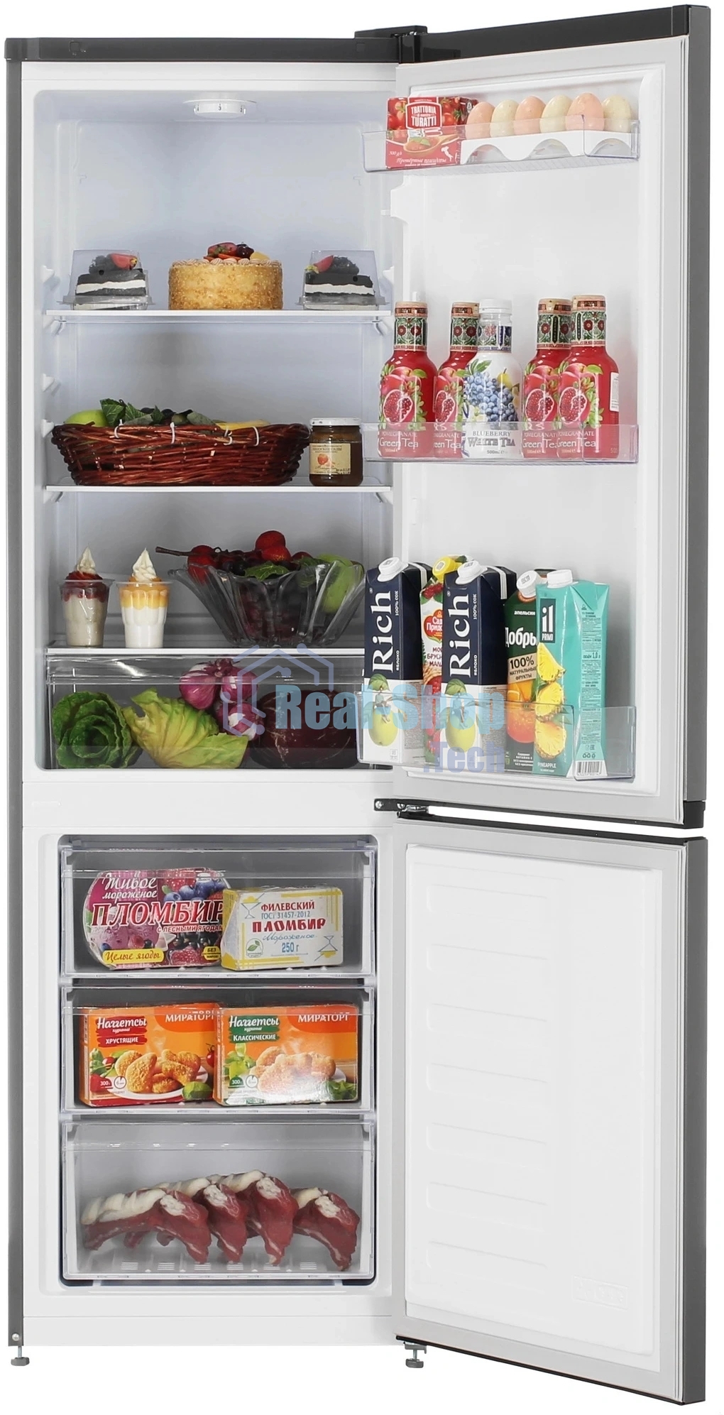 Холодильник Beko B1RCSK272G серый, двухкамерный 175/87л морозилка снизу