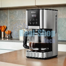 Кофеварка капельная Kitfort КТ-7222 1000Вт нержавеющая сталь/черный