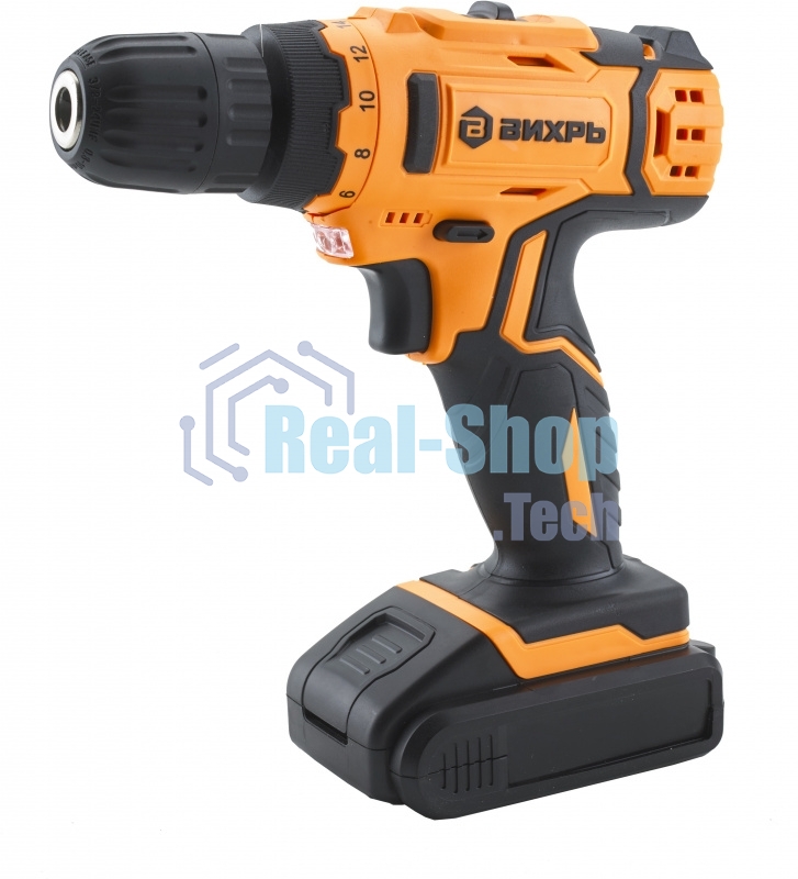 Дрель-шуруповерт аккумуляторная Вихрь ДА-18Л-2 72/14/16, Аккумуляторная, 18В