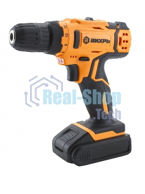 Дрель-шуруповерт Вихрь ДА-18Л-2, 18 В, 2 Ач, 45 Нм, щеточный