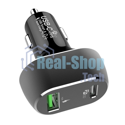 Автомобильное ЗУ ACD 63Вт, 2xUSB 1PD+1QC, 3.6~20В/3А RTL