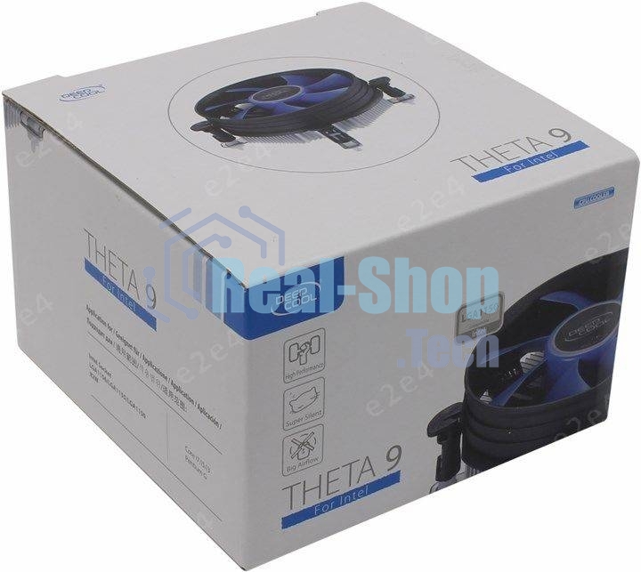 Кулер для процессора DEEPCOOL THETA 9 черный/синий, 92 мм, 2000 об/мин, 27.6 дБ, 3 pin, 65 Вт