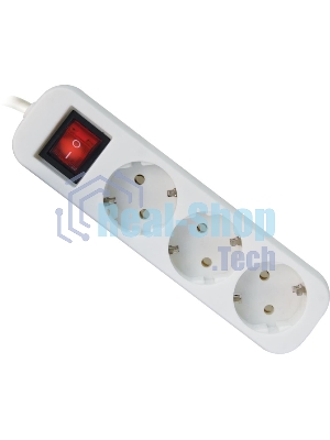 Удлинитель Defender S350 белый 5.0 м, 3 розетки 