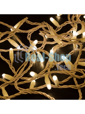 Гирлянда Neon-night Нить 10м, постоянное свечение, белый ПВХ, 230В, теплый белый