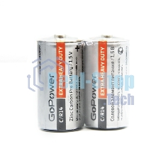 Батарейка GoPower R14 C Shrink 2 Heavy Duty 1.5V (2/24/288)