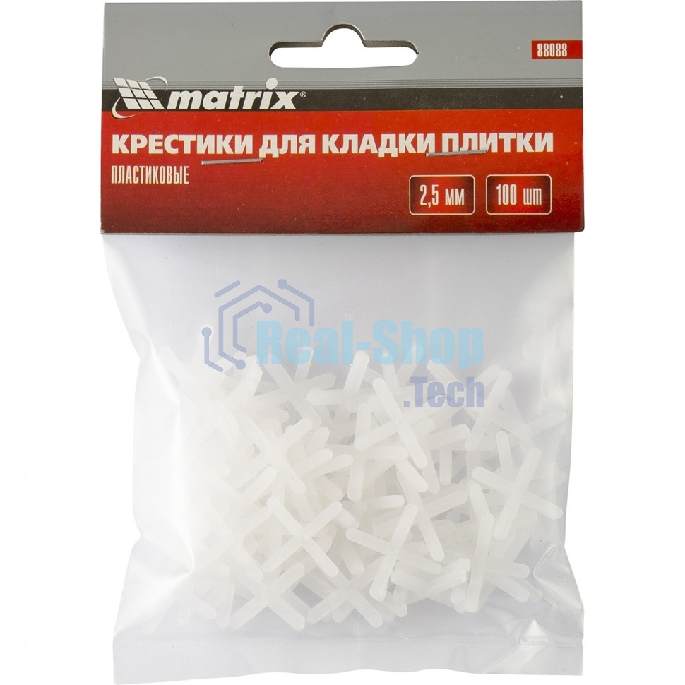 Крестики Matrix, 2,5 мм, для кладки плитки, 100 шт.