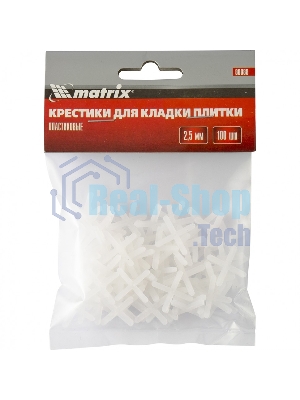 Крестики Matrix, 2,5 мм, для кладки плитки, 100 шт.