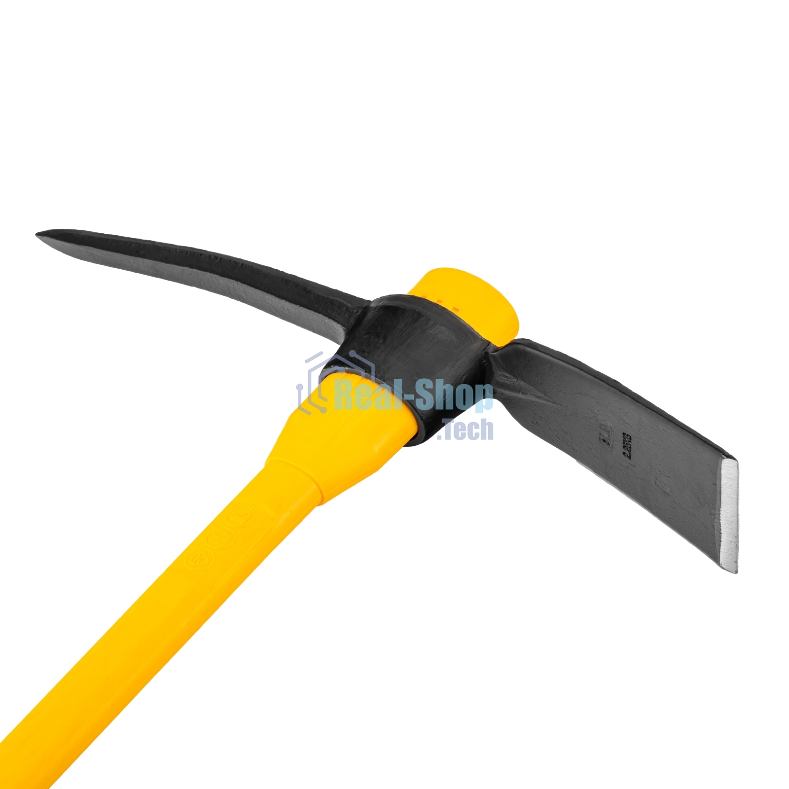 Кирка Denzel 2250 г, широкая, фиберглассовая обрезиненная рукоятка 900 мм