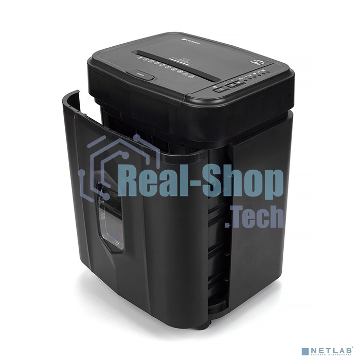 Шредер Heleos АП20-5 белый/черный с автоподачей (секр.P-5) перекрестный 131лист. 20лтр. скрепки скобы пл.карты