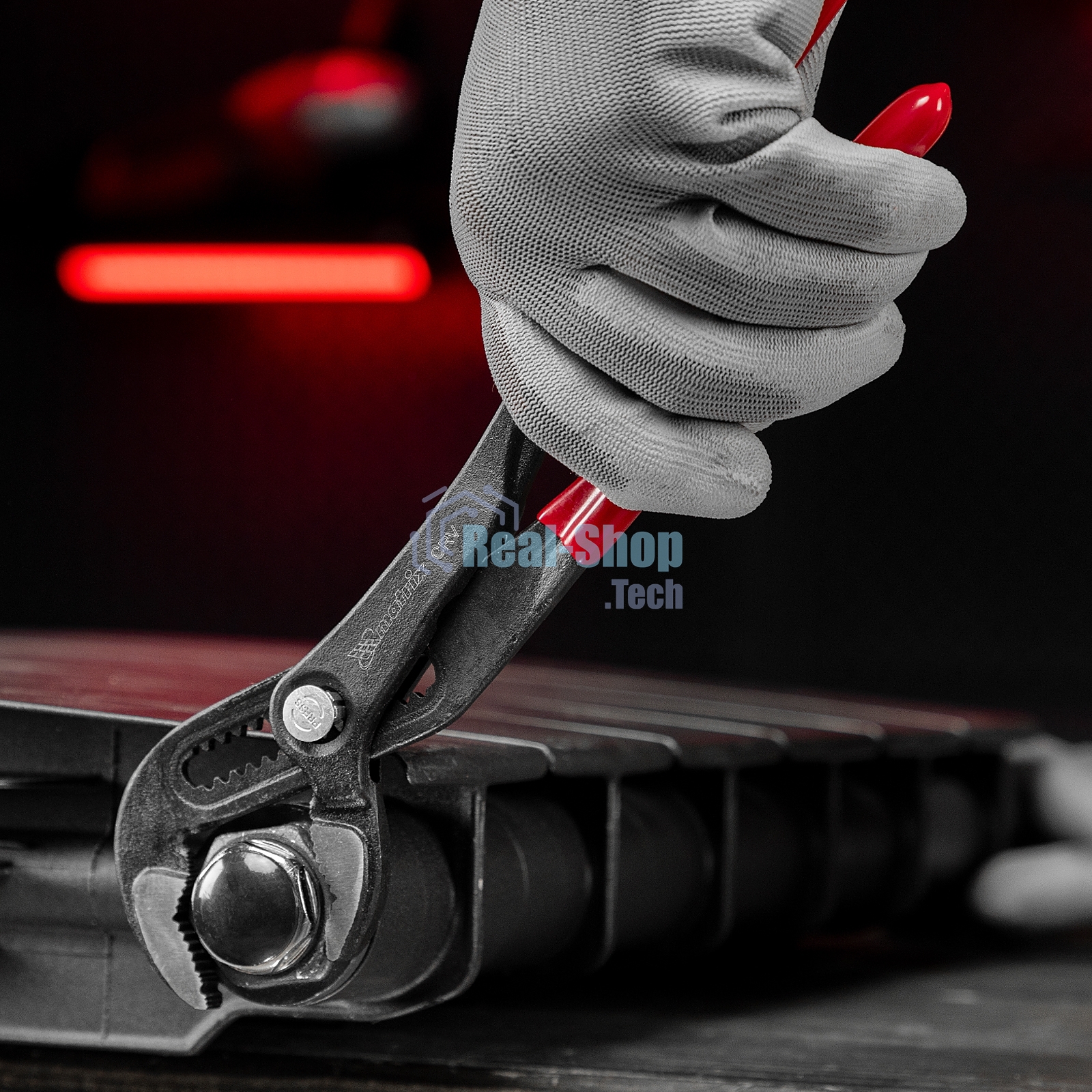 Переставные клещи Matrix 250 мм, кнопочный механизм, хром-ванадий, обливные рукоятки