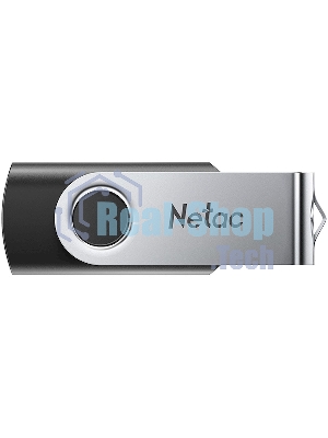 Флешка USB Netac U505 (NT03U505N-032G-20BK), 32Gb, USB 2.0, R/W 70/30, черный/серебристый