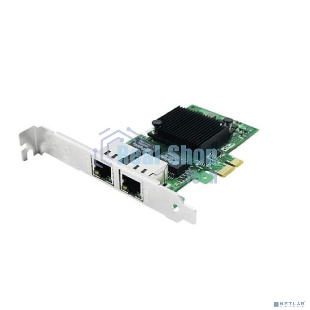 Сетевой адаптер Ethernet LR-LINK 9222HT, Intel I350-AM2, двойной порт RJ45, сетевая карта PCI-Ex1, 10/100/1000 Мбит/с (302472)