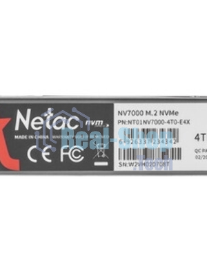 Накопитель SSD Netac NV150HK 4Tb [NT01NV150HK-4T0-E4X] M.2 2280, PCI-E 5 x4, 3D NAND, 1400/13000MBs, heatsink