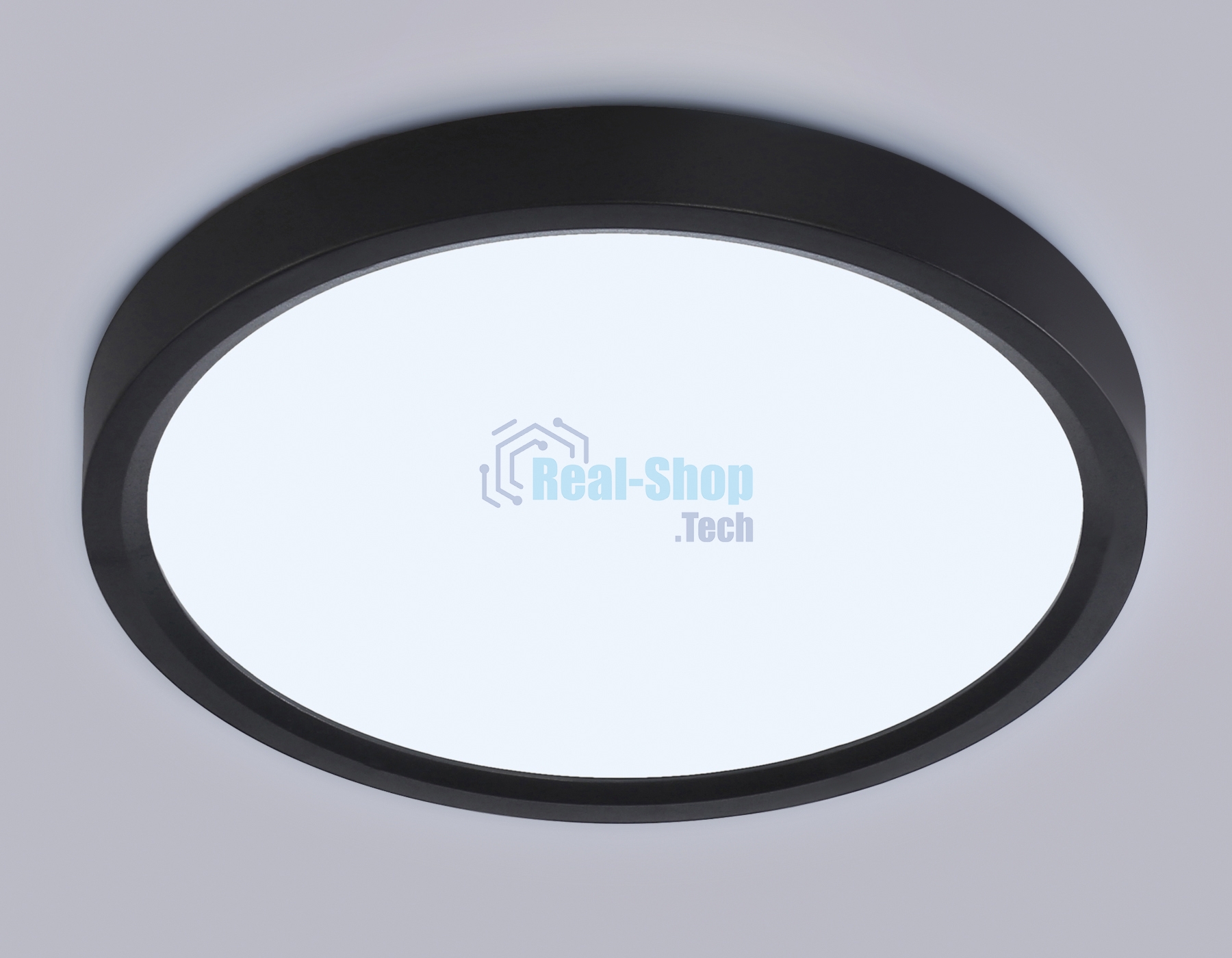 Светильник светодиодный ультратонкий Ambrella light FZ1902 BK черный IP54 13W 3000K-6500K CCT-переключатель D230*25 (Без ПДУ)