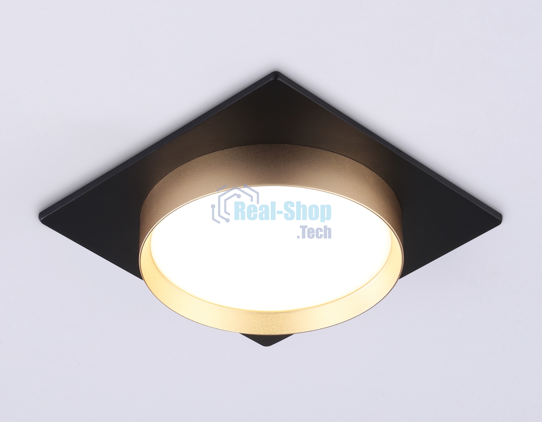 Светильник Ambrella light TN5232 BK/GD черный/золото GX53 max 12W 110*110*35