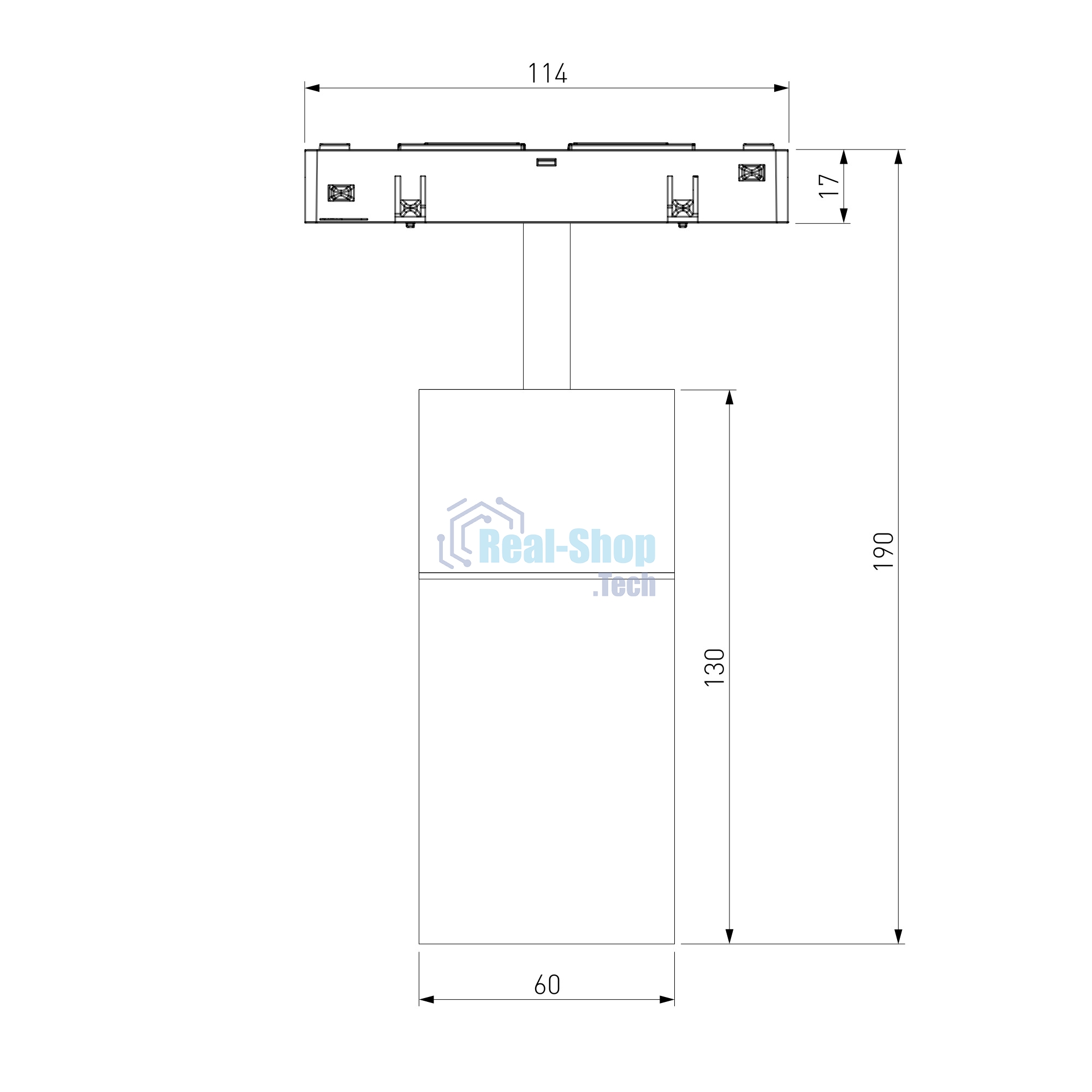 Трековый светильник Slim Magnetic 12W 4200K Comfi (чёрный) (?1200мм) 85189/01