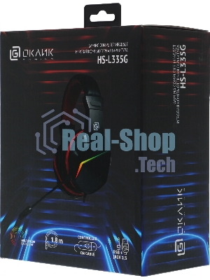 Гарнитура Oklick HS-L335G чёрный, проводная, USB-C/3.5 мм